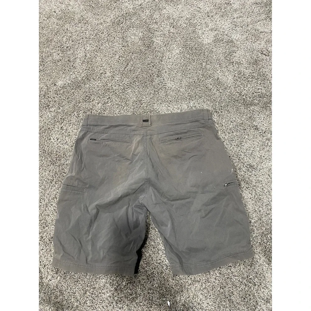 Hawke & Co Mens Dynamic Sport Fiber Shorts Gray Stretch Hiking Utility Size 34
